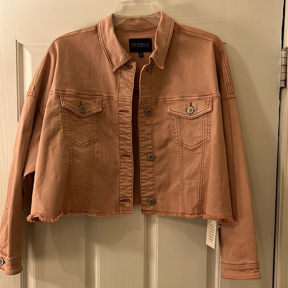 Women’s Jean Jacket - Dusty Pink - ELOQUII - Size 20 - NWT